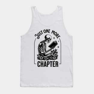 "Just One More Chapter" Skeleton Reading Tank Top